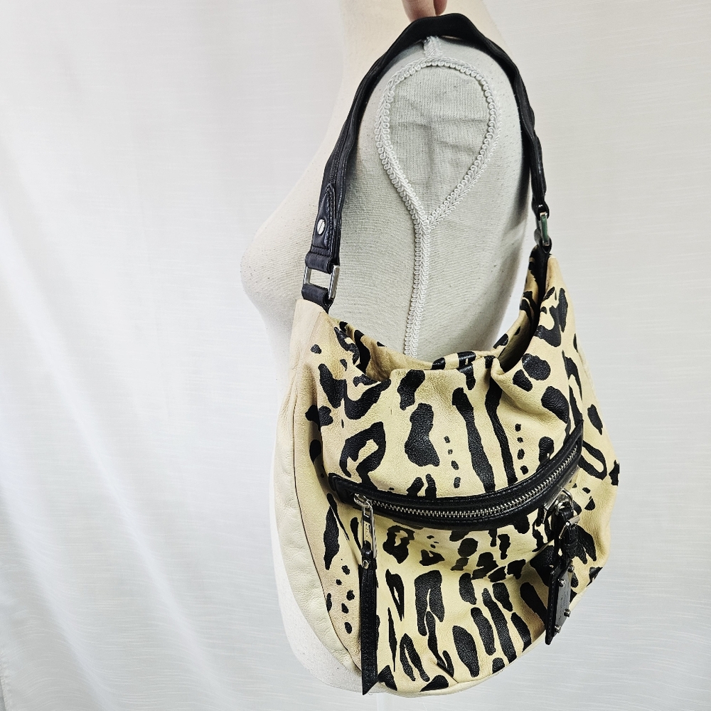 L.A.M.B. by Gwen Stefani Y2K Animal Print Leather Shoulder Bag